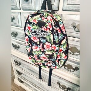 Fabulous VANS off the wall old-school backpack! Hibiscus pattern!